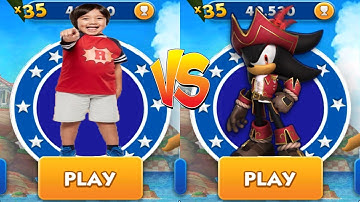 Tag with Ryan vs Sonic Dash - Captain Shadow New Character UPDATE Event All Bosses Zazz Eggman
