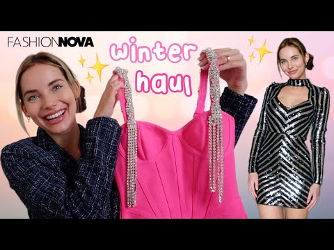 get ready for WINTER 2023 *try-on haul* ft Fashion Nova (cute & sparkly)