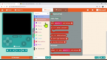 Partes del área de trabajo de Microsoft MakeCode Arcade