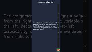 Assignment Operator (Java Operators)