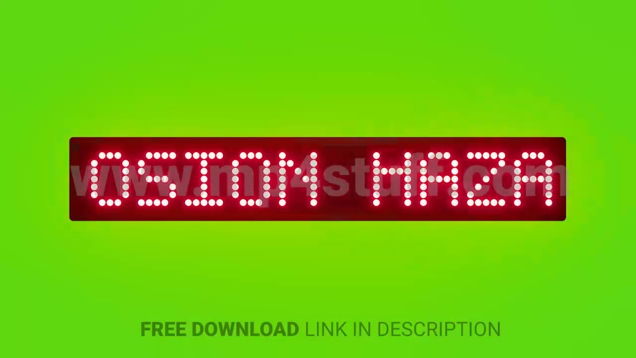 Explosion Hazard Scrolling Red Dot Matrix LED Text Animation on Green Screen Seamless Loop