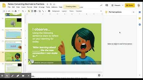 Notes: Converting Decimals to Fractions - Google Slides
