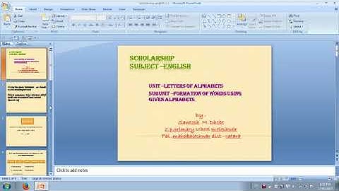 Mission scholarship , english unit letters of alphabets sub unit formation of word with given letter