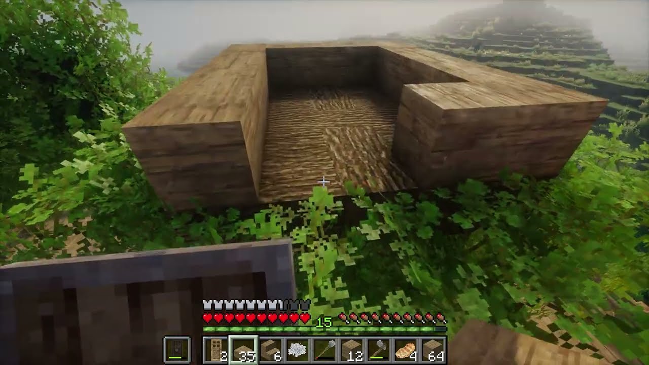 CONSTRUI UN TERCER PISO CON CASA DE ARBOL EN MINECRAFT *dia 5*