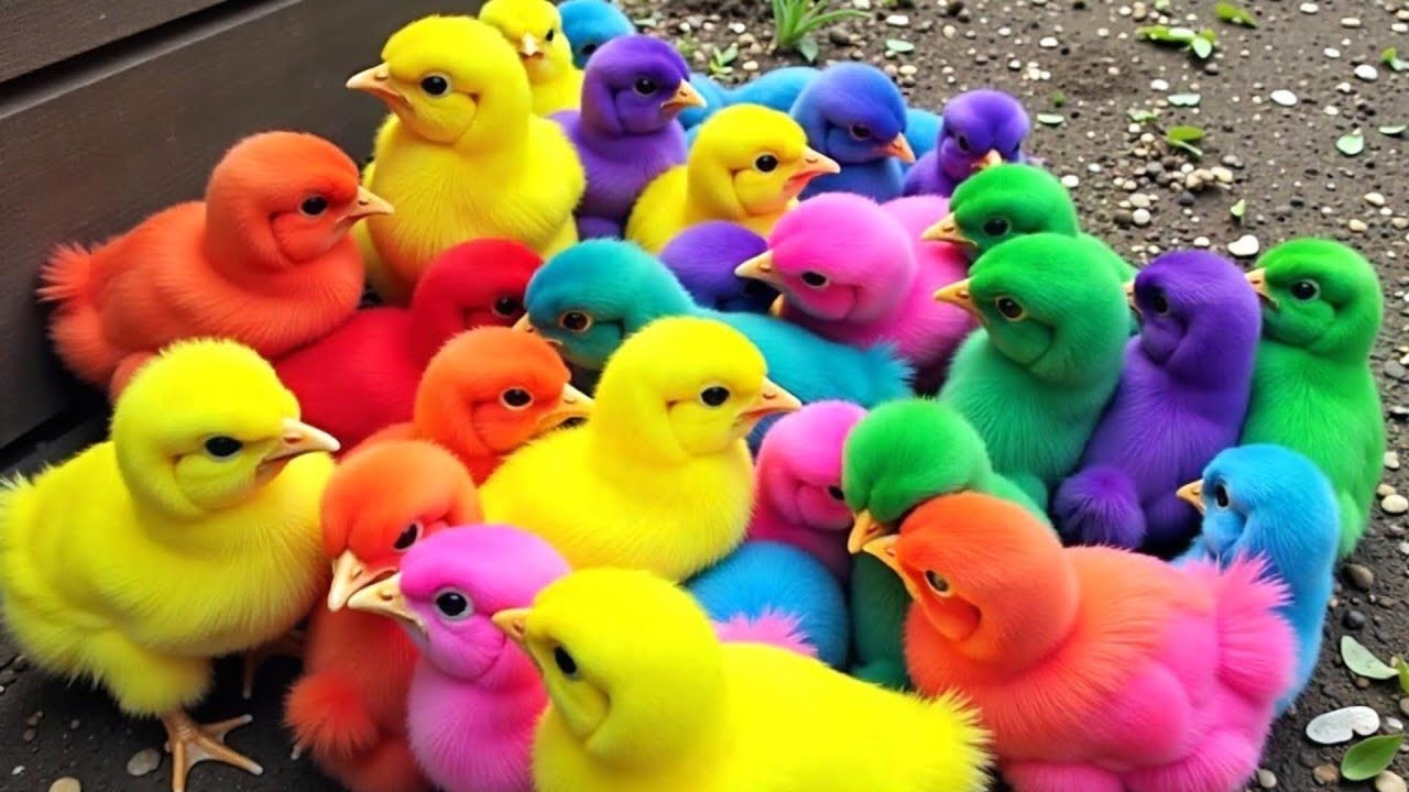Ayam Lucu, ayam warna warni, ayam rainbow, kelinci lucu, bebek lucu, ikan koi, Hewan Lucu 🐤🐥
