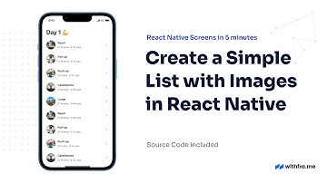 #2 Create a Simple Workout List with Circular Thumbnails in React Native