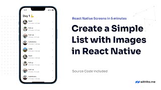 #2 Create a Simple Workout List with Circular Thumbnails in React Native