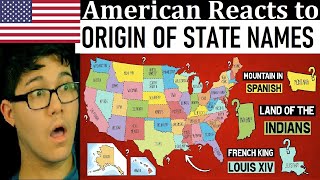 American Reacts to How Did Each U.S. State Get Its Name | General Knowledge | Reaction
