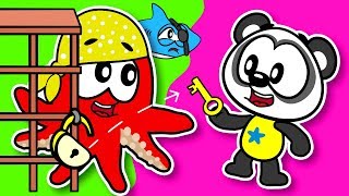 Underwater friend rescue and real racing 🚗 Cute family