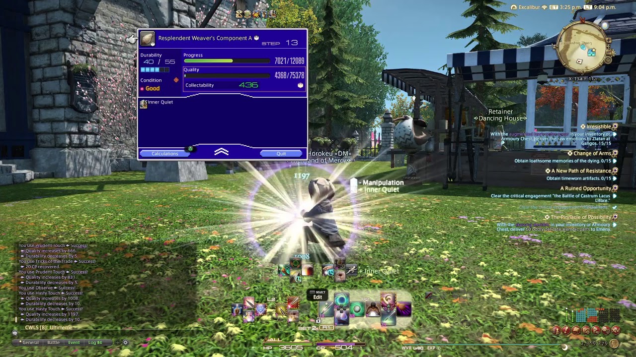 FFXIV -  Resplendent Crafting + Testing Audio Stuff