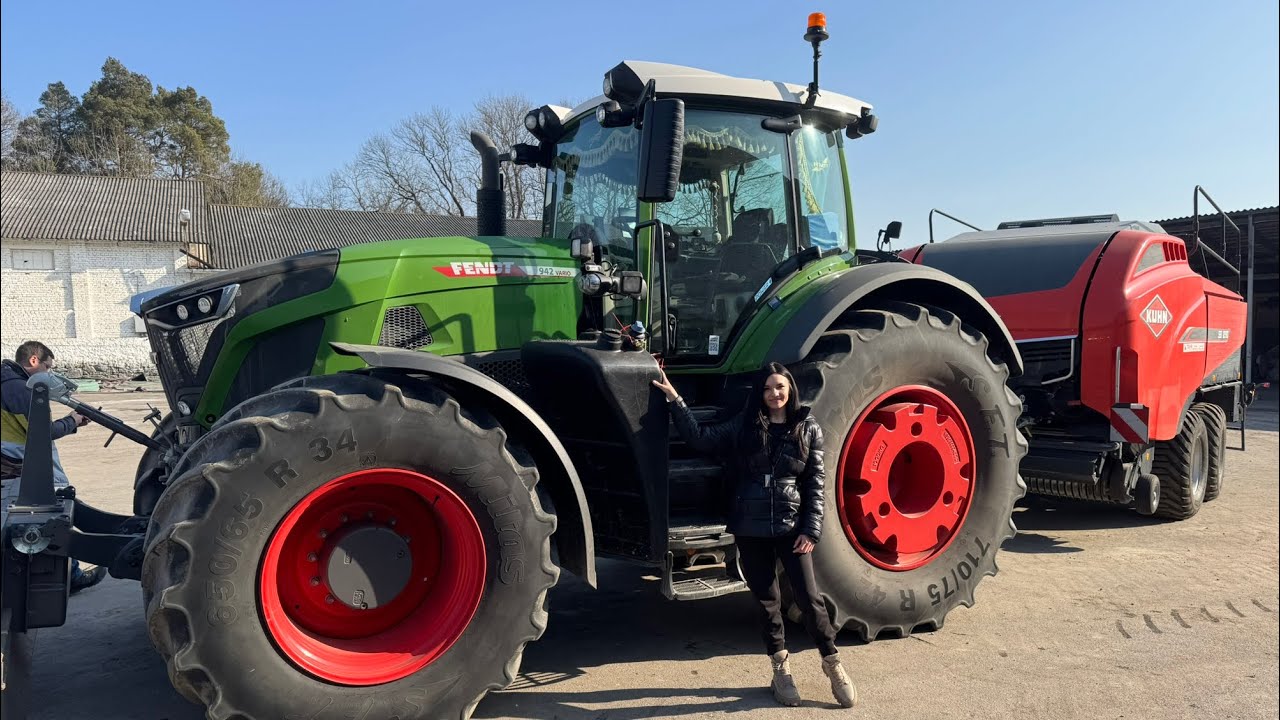 🔥Мрія кожного фермера⁉️Новий трактор FENDT з прес-підбирачем KUHN SB1290💪Для потужного тваринництва👍
