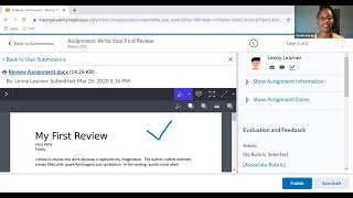 Provide contextual inline feedback with Brightspace screenshot 2