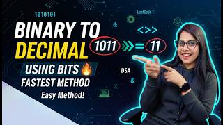 DSA Binary to Decimal Using Bits 🔥 | Fastest Method for DSA #dsa #bitmanipulation #leetcode