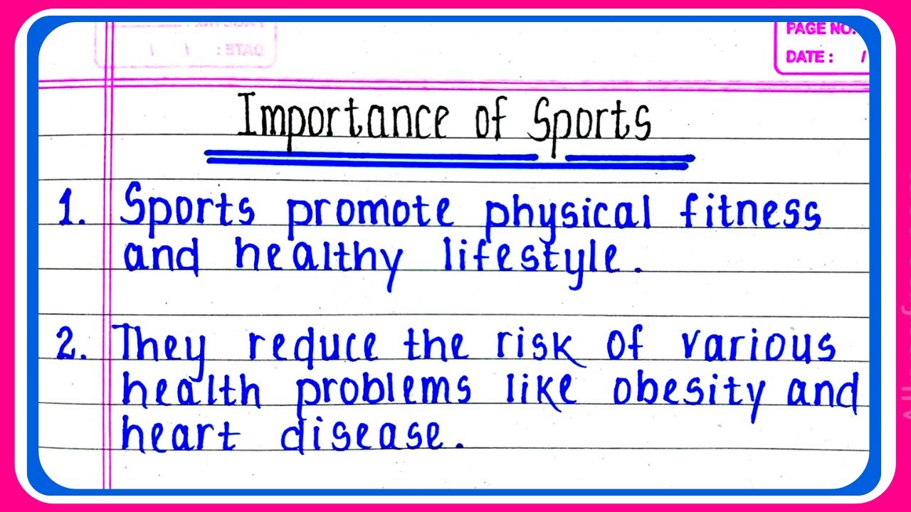 10 lines on importance of sports | Essay on importance of sports ...
