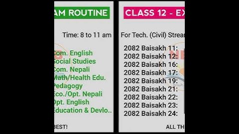 Class - 12 Exam Routine Of 2082 // All Stream Questions #noteswithnazni #examroutine #boardexam