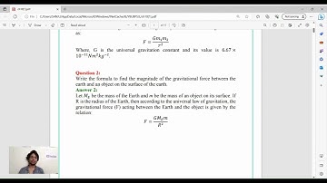 Formula to find magnitude of gravitational force between the earth and an object on surface of earth