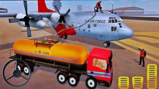 Airplane Oil Tanker Truck Transporter - Cargo Plane Flying - New Android Gameplay screenshot 1