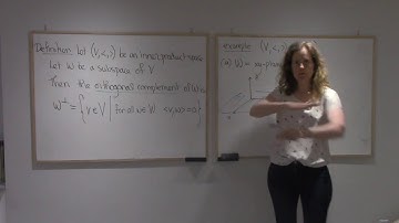 12.7 Inner product. Orthogonal complement of a subspace