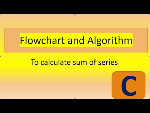 Flowchart and Algorithm to calculate sum of series
