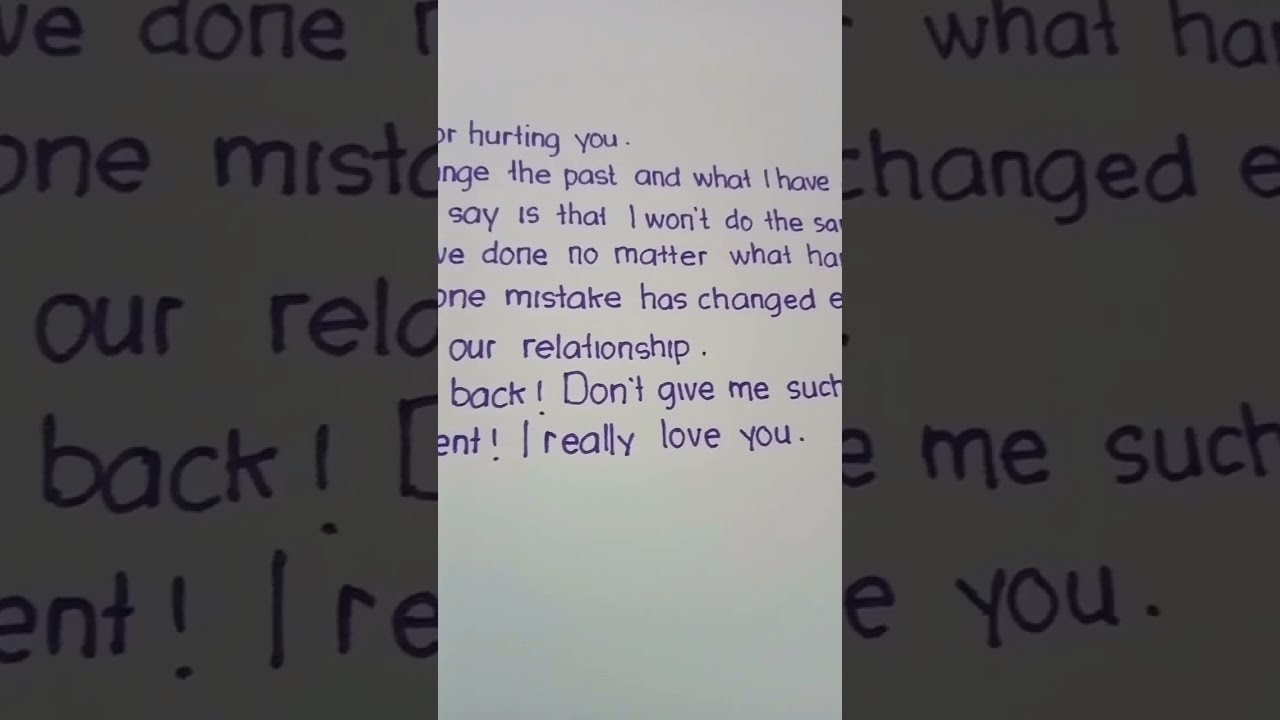 sorry letter