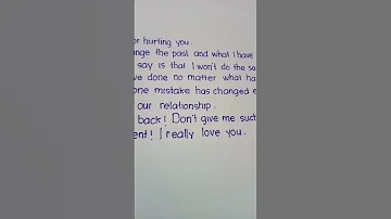 Sorry Letter 