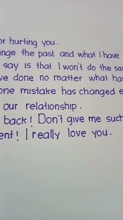 sorry letter