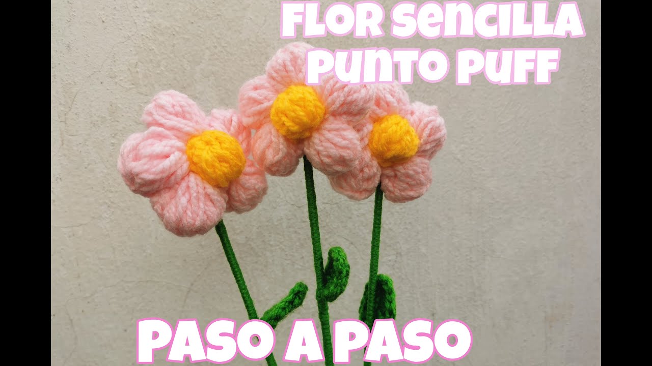flor-sencilla-punto-puff-a-crochet-paso-a-paso-youtube