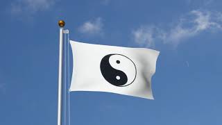 Ying And Yang, White - 3X5 Ft Flag
