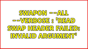 Ubuntu: swapon --all --verbose : 