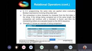 CSC425   Chapter 3 Relational and Logical Operator