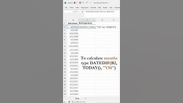How to Quickly Calculate Work Experience in Excel