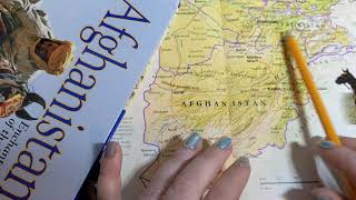 ASMR ~ Afghanistan History & Geography ~ Soft Spoken Map Pointing Page Turning ~ Relaxation & Sleep screenshot 4