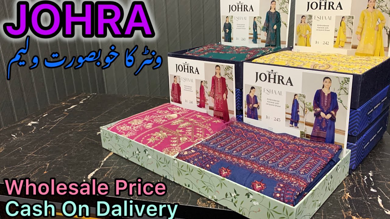 Johra New Volume Eshaal | Lexury Krandi Embroidered Wuth Jacqurad krandi Duppata Winter Collection 