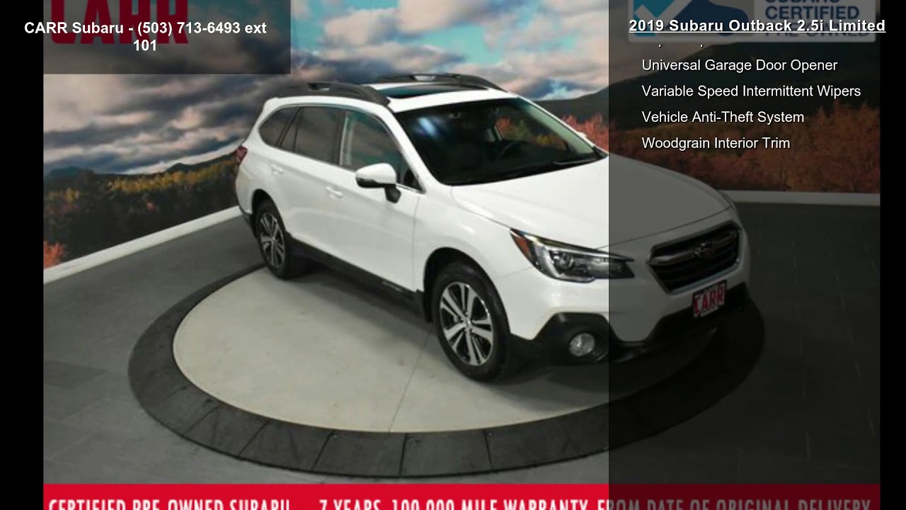 2019 Subaru Outback 2 5i Limited