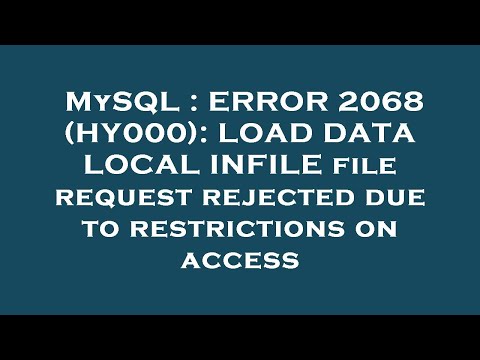 MySQL : ERROR