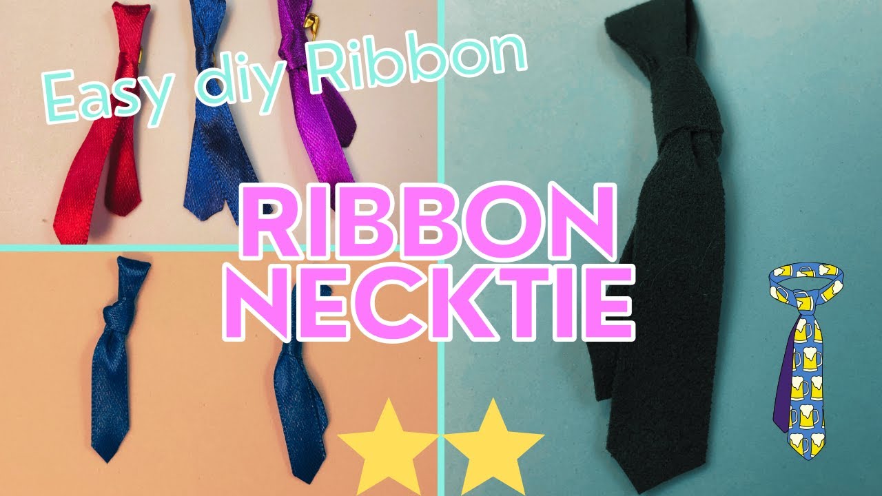 Easy DIY Ribbon: Ribbon Necktie Brooch / Mini Necktie Pin / Mini ...