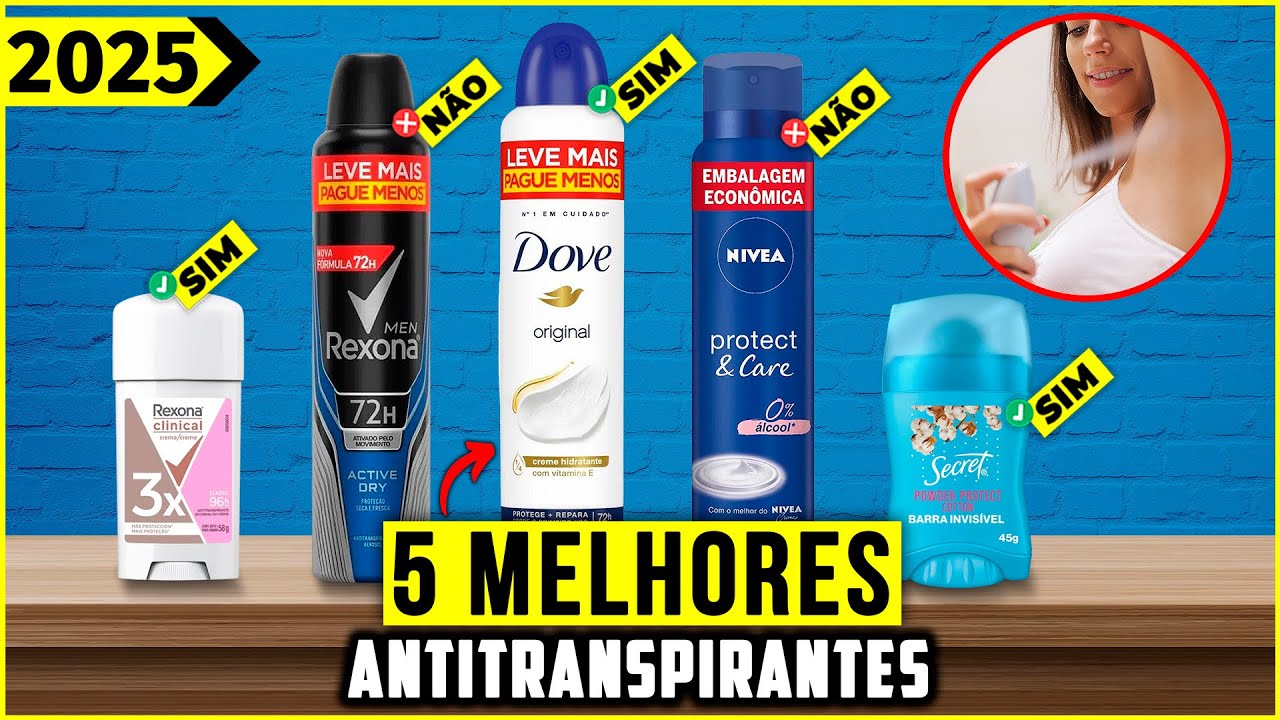Os 5 Melhores Desodorante / Antitranspirante Em 2025! - YouTube