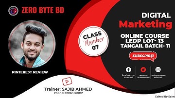 Digital Marketing Class 7 Pinterest Review Ledp Batch 11 Tangail