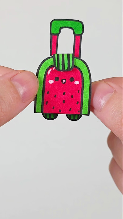 수박 캐리어 쪼꼬미 노트 만들기 #watermelon #luggage  #paperdiy  #shorts #diy #종이놀이