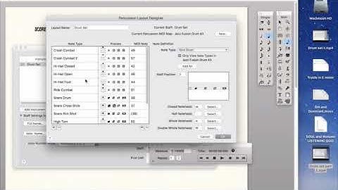 Berklee Drum set notation in FINALE 25 part 3