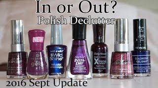 In or Out?  Polish Declutter 2016 September Update
