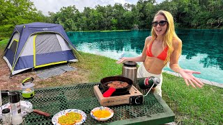 Camping, Snorkeling \& Cooking ASMR (Alexander Springs Florida)