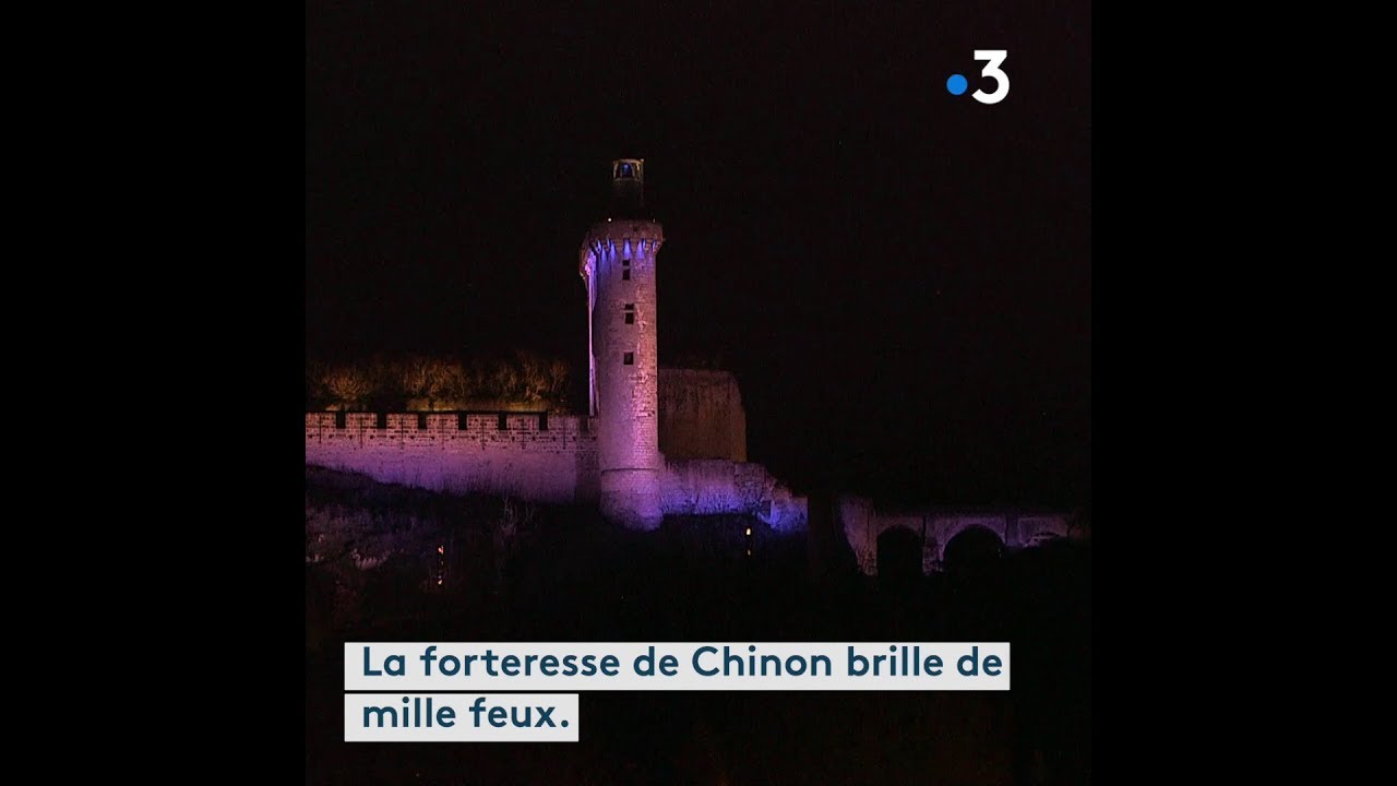 Chinon et sa forteresse illuminées pour Noël france télévisions sport