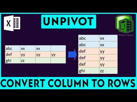 How to convert Data from Column to Rows (Flattening Data) by using Power Pivot?