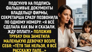 картинка: Подсунув на подпись фальшивые документы владельцу фирмы, секретарша сразу позвонила...