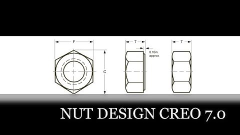 Modeling of Nut in Creo Parametric//HEX NUT IN CREO PARAMETRIC || PRO/E