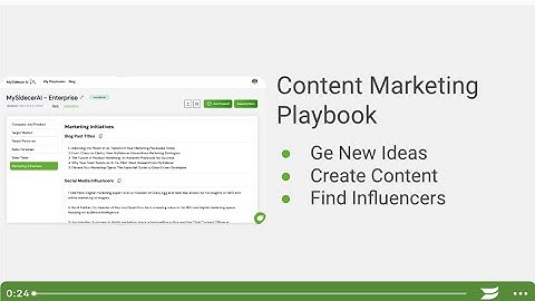 MySidecar AI-powered Content Marketing Playbook
