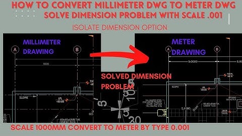 Convert millimeter drawing to meter in autocad