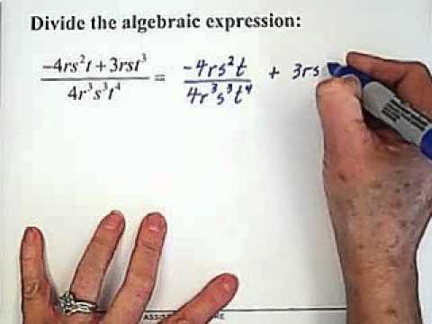 25. Division of Algebraic Expressions - Solving Questions - YouTube