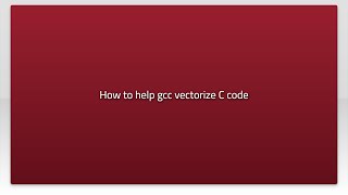 Celebrity How to help gcc vectorize C code Profile